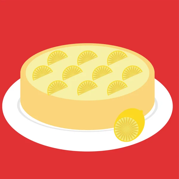 Torta de limão —  Vetores de Stock