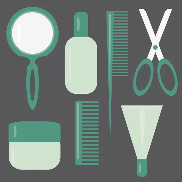 Σετ με μαλλιά φροντίδα αντικείμενα — Διανυσματικό Αρχείο