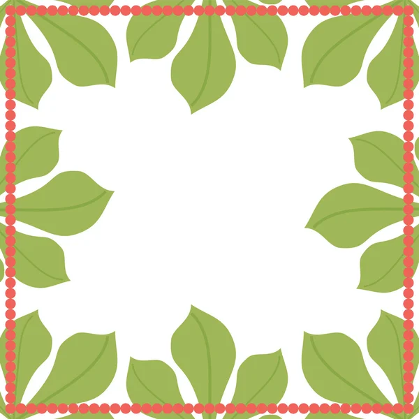 Рамка с листьями — стоковый вектор