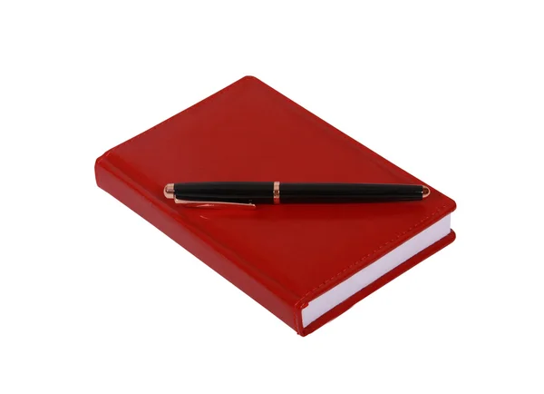 Czerwony notatnik i Dar — Zdjęcie stockowe