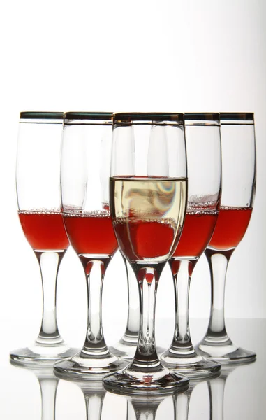 Vin de verre au vin rouge — Photo