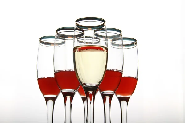 Composition from wine goblets — Stock Photo, Image