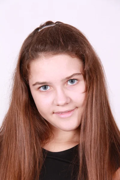 Portrait of the girl of the school age — Stock Photo, Image