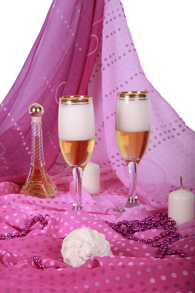 Two goblets with champaign — Stock Photo, Image