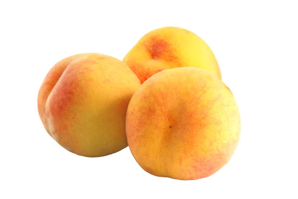 Three ripe peaches — Stock Photo, Image