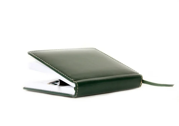 Caderno e uma caneta — Fotografia de Stock