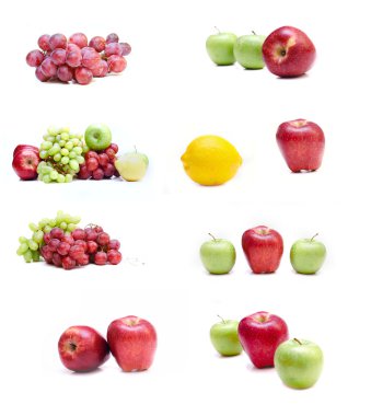 Collection of isolated fruits clipart