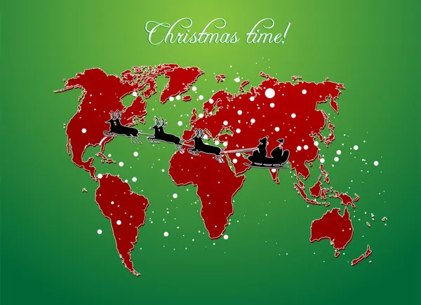 크리스마스 지도 — 스톡 사진
