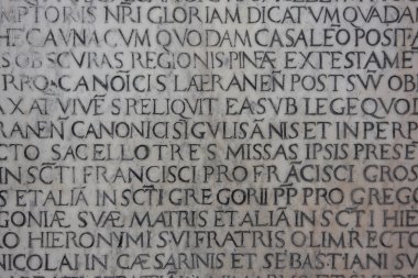 Medieval latin catholic inscription clipart