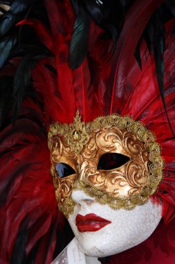 Traditional colorful Venice mask clipart