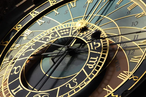 Reloj astronómico en praga — Foto de Stock