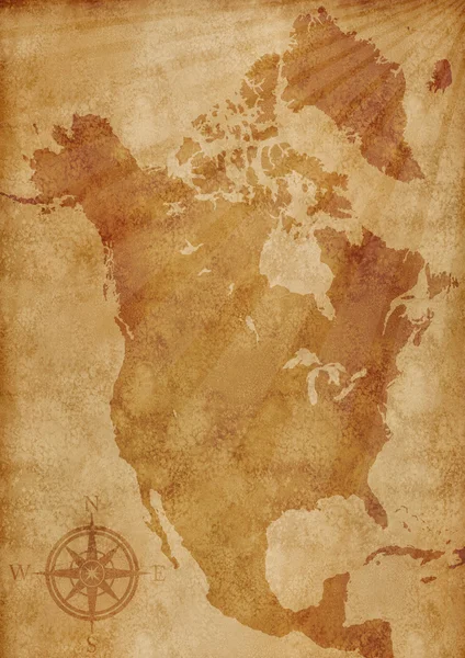 América do Norte ilustração do mapa — Fotografia de Stock