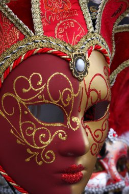 Traditional colorful Venice mask clipart