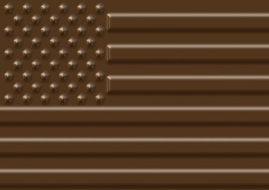 Chocolate USA flag illustration clipart