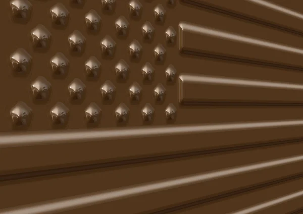 Chocolate EUA bandeira ilustração — Fotografia de Stock