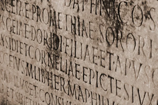 Medieval latin catholic inscription — Stock Photo, Image