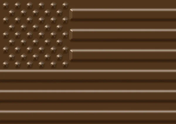 Csokoládé usa zászló illusztráció — Stock Fotó