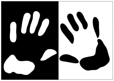 Hand prints illustration clipart