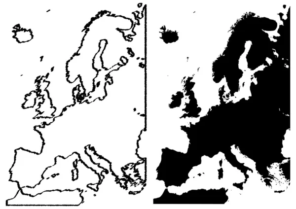 Mapa Evropy ilustrace — Stockový vektor