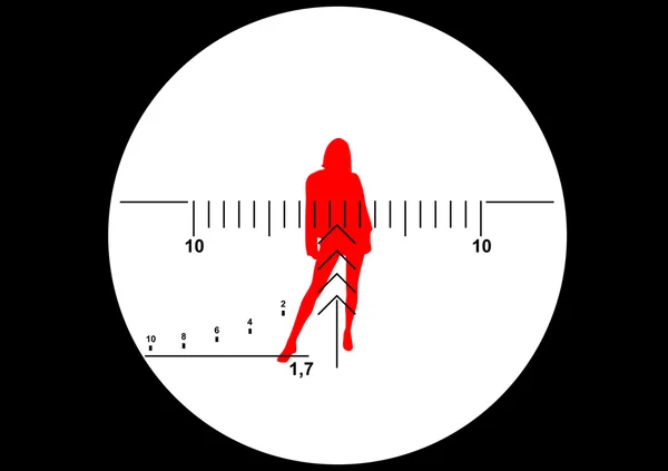 Sniper rifle vista vector ilustración — Vector de stock