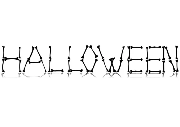 Texto de Halloween hecho de huesos — Archivo Imágenes Vectoriales