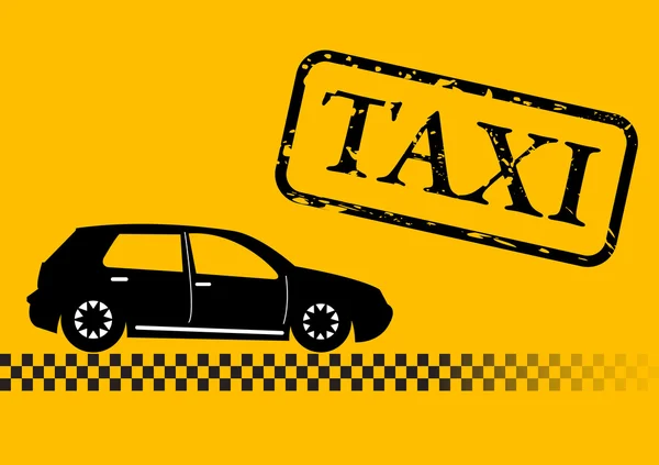 Taxi coche ilustración — Archivo Imágenes Vectoriales