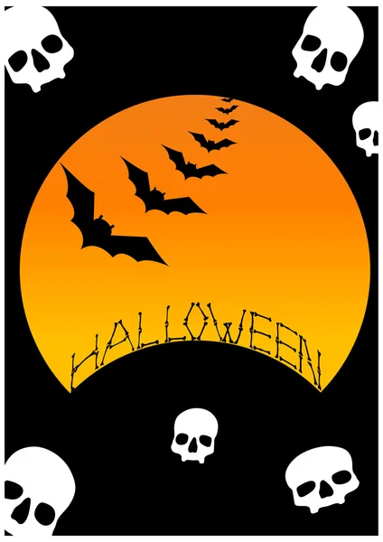Halloween bakgrund illustration — Stock vektor