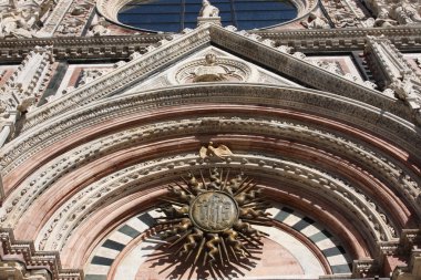 Architectural details of Siena Duomo clipart