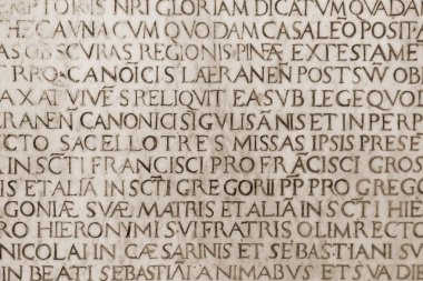 Medieval latin catholic inscription clipart