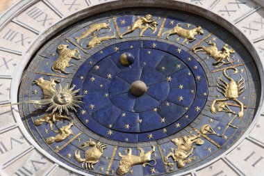 Astronomical clock in Venice, Italy clipart