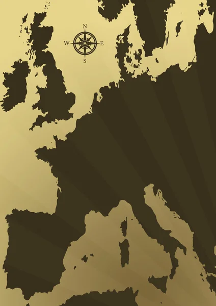 Evropy mapa ilustrace — Stock fotografie