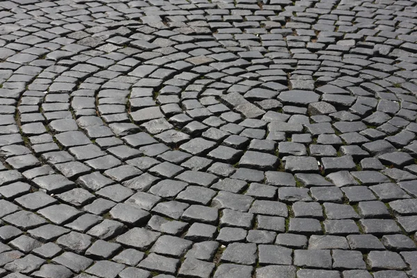 Vieille route de galets de granit médiéval — Photo