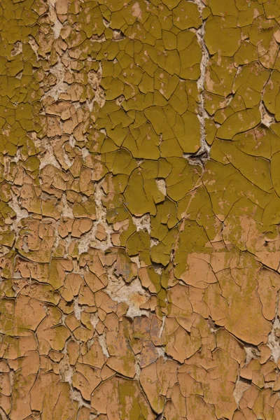 Cracked paint on wooden background — Stock Photo, Image