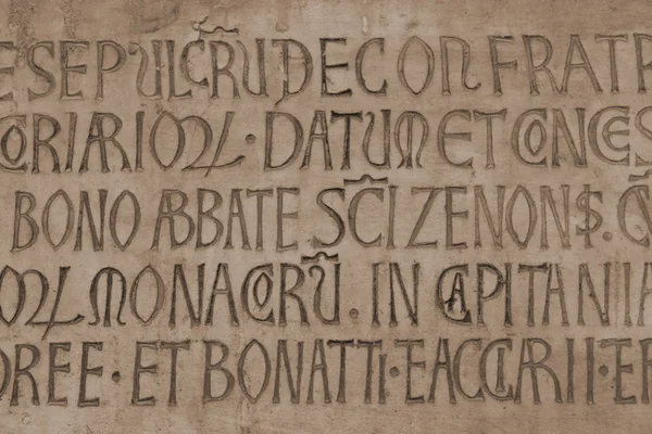 Inskripsi katolik Latin abad pertengahan — Stok Foto