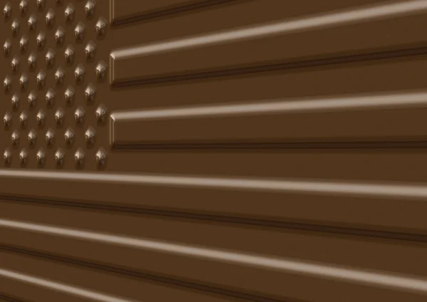 巧克力美国国旗图 — 图库照片