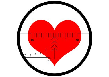 Sniper rifle sight vector illustration clipart