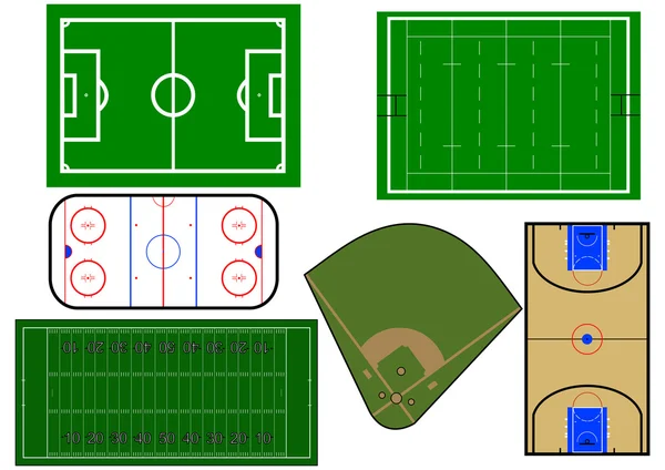stock vector Sport fields illustration