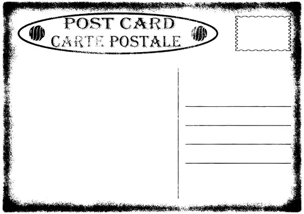 Antiguo vector de tarjeta postal grunge en blanco — Vector de stock