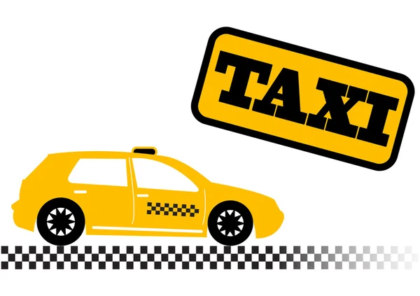 Taxi bilen illustration — Stock vektor