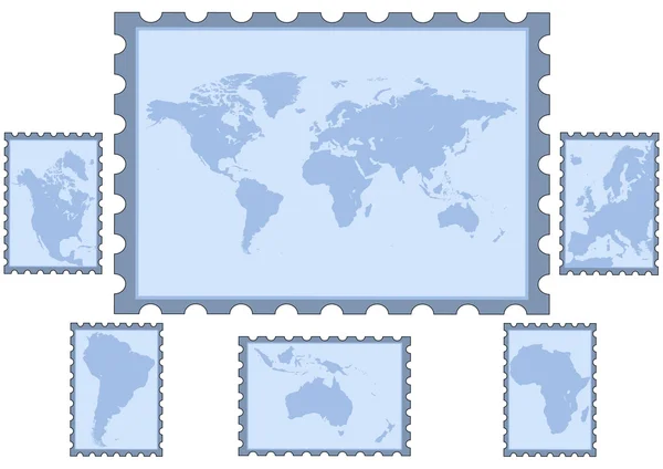 Ilustración de silueta de mapa mundial — Archivo Imágenes Vectoriales