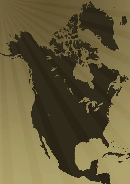 América do Norte ilustração do mapa — Fotografia de Stock