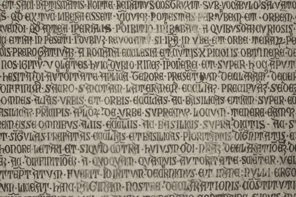 Středověké latinské katolické nápis — Stock fotografie