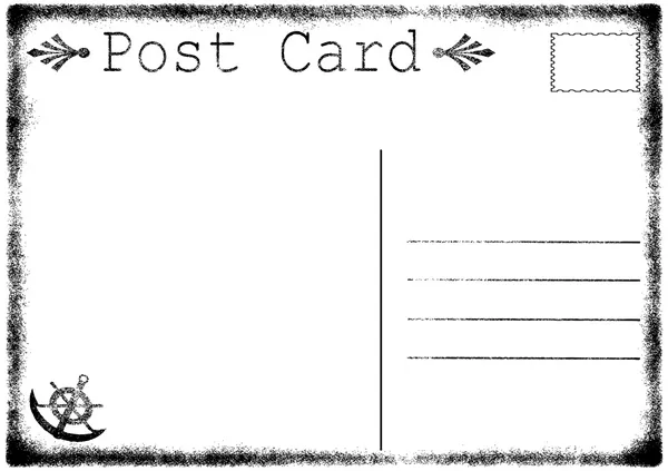 Antiguo vector de tarjeta postal grunge en blanco — Archivo Imágenes Vectoriales