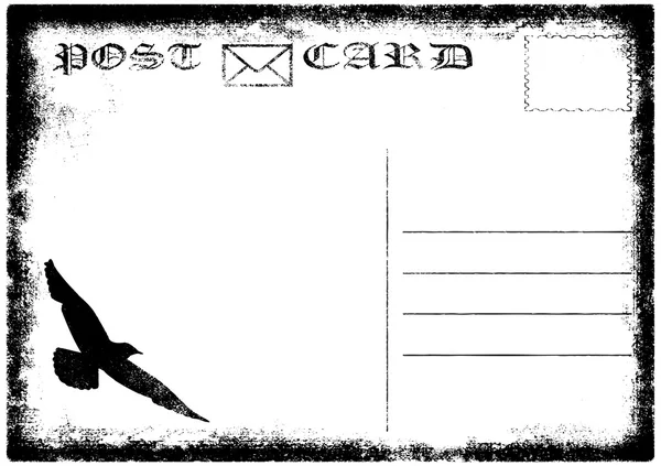 Vetor de cartão postal grunge velho em branco — Vetor de Stock