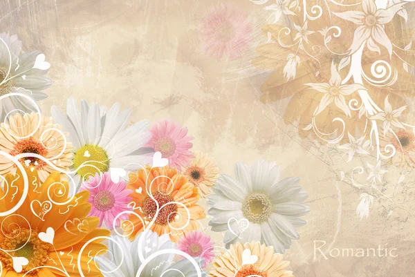 Цветочный свадебный фон — стоковое фото