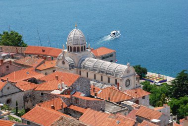 CATHEDRAL OF ST JAMES , SIBENIK CROATIA. clipart