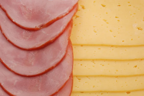 Jamón, queso y pan —  Fotos de Stock
