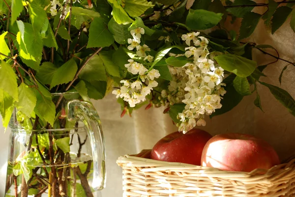 stock image Flowers and apples