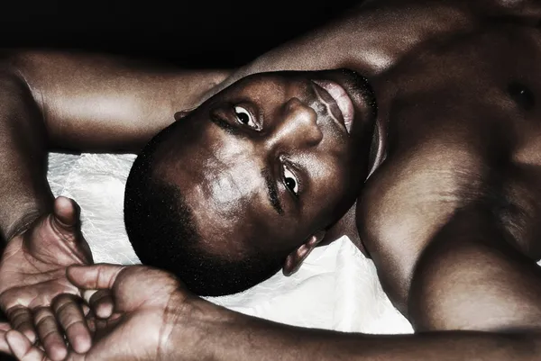 Afro-amerikai jóképű férfi portré Jogdíjmentes Stock Képek