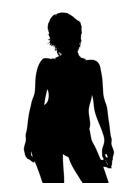 Mooie sexy vrouw silhouet — Stockfoto